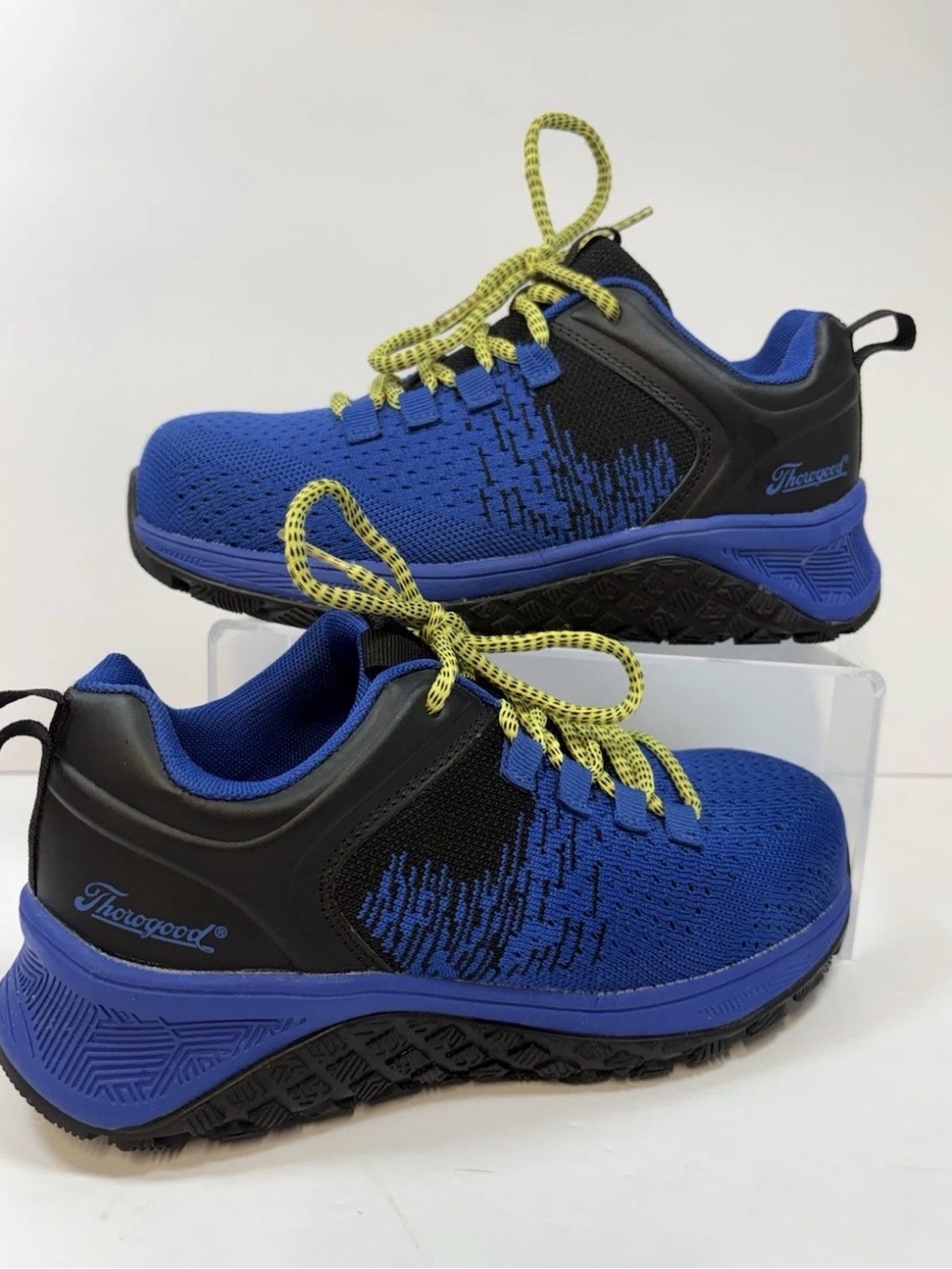 Thorogood Women's Blue Knit Athletic Sneakers with Black Accents